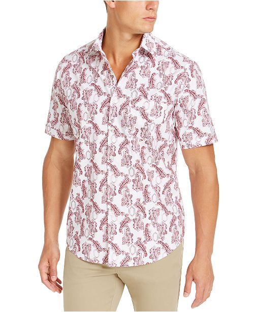 Tasso Elba Men S Paisley Print Short Sleeve Shirt Created For