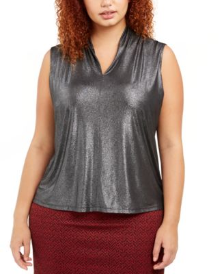 silver blouse macys