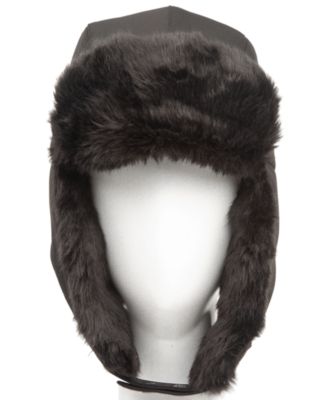 Kenneth Cole Men's Faux-Fur Trimmed Trapper Hat - Macy's