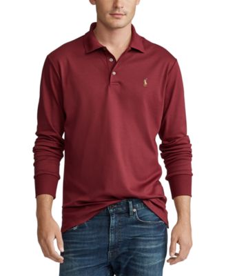 Long Sleeve Soft Cotton Polo Shirt 