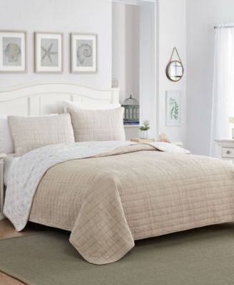 Caribbean Joe - Crinkle Enzyme Wash Reversible Quilt - Full/Queen