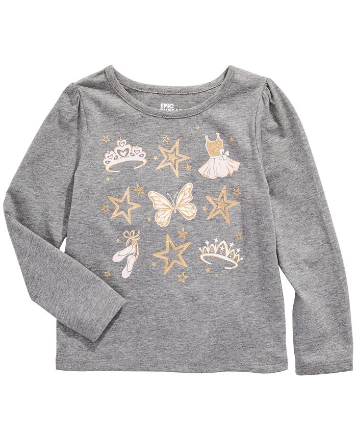 Epic Threads Toddler Girls Ballet Crown T-Shirt, Created for Macy's ...