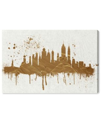 Abstract City Buildings Giclee Art Print on Gallery Wrap Canvas