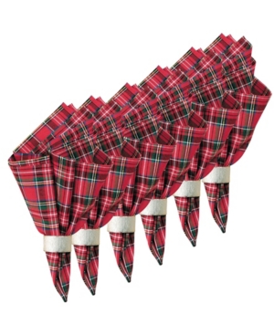 C & F Home Plaid Napkin, Set Of 6 In Red