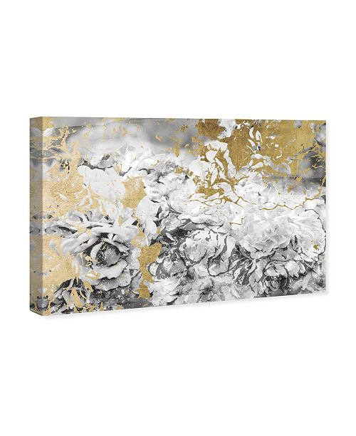 Oliver Gal Silver And Gold Camellias Canvas Art Collection