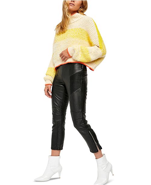 Free People Kaelin Moto Skinny Jeans Reviews Pants Leggings Women Macy S