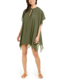 Pom Pom Caftan Swim Cover-Up