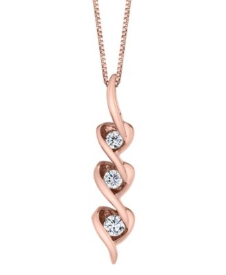Sirena - Diamond (1/8 ct. t.w.) Heart Pendant in 14k White, Yellow or Rose Gold
