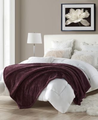 Cathay Home Inc. - Extra-Fluffy High Pile Cotton Candy Soft Faux Fur Throw Blanket Oversized 60" x 70"