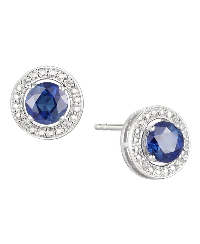 Macy's blue sapphire earrings top