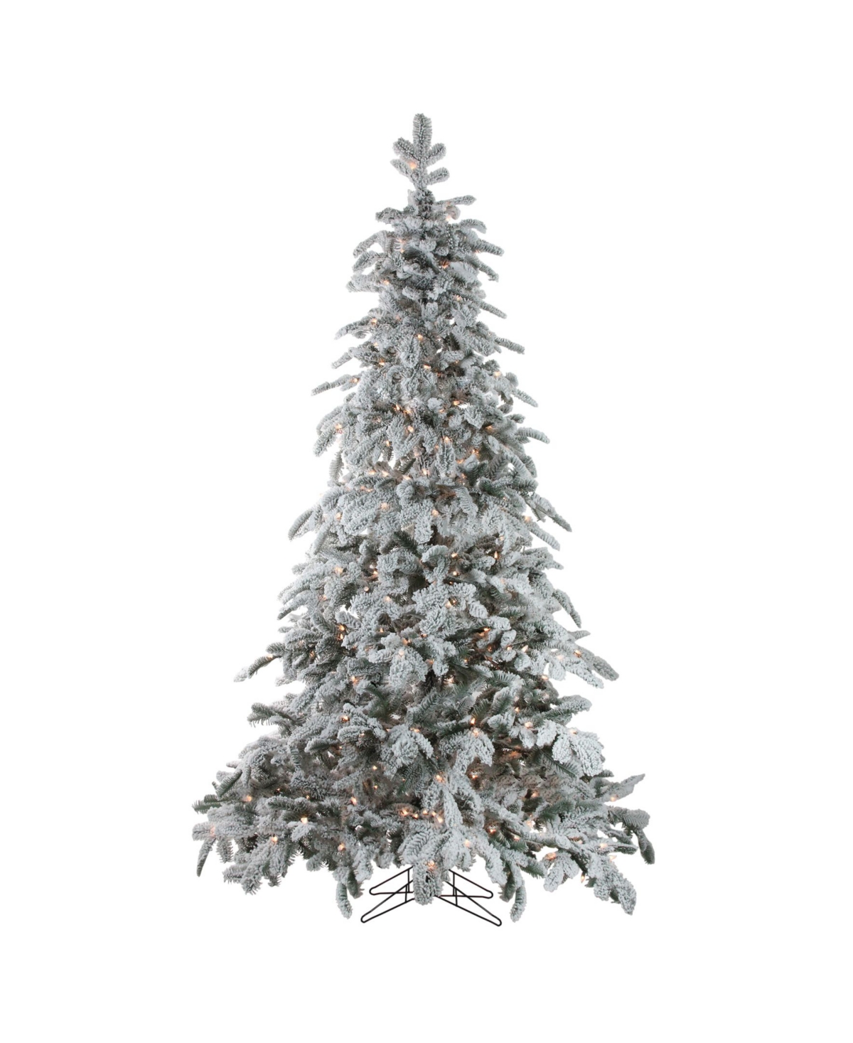 7.5' Pre-Lit Flocked Whistler Noble Fir Artificial Christmas Tree - Clear Lights - Green