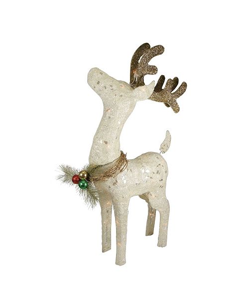 Northlight 37 Lighted Sparkling Sisal Standing Reindeer Outdoor Christmas Decoration Reviews All Holiday Lane Home Macy S