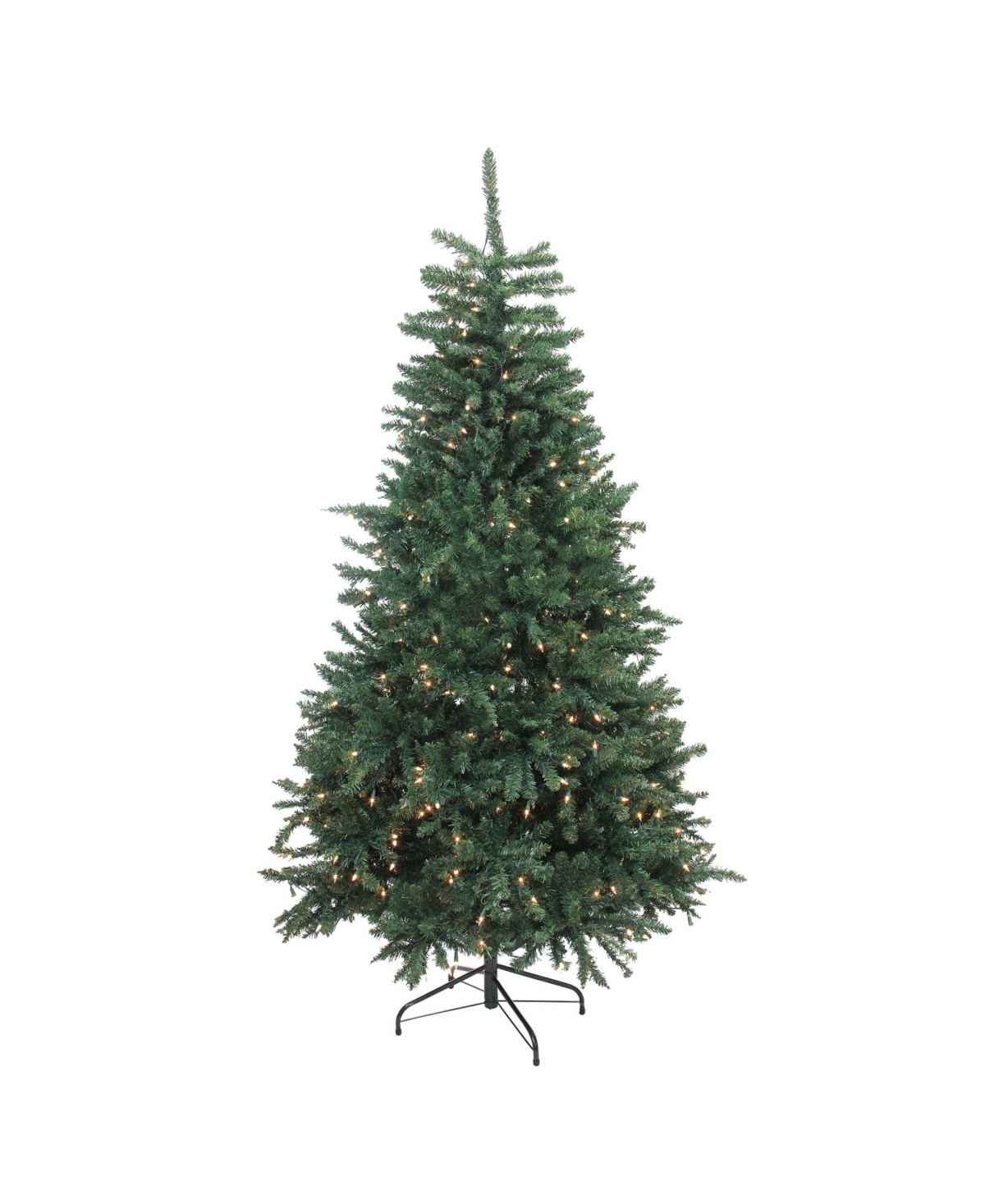 6.5' Pre-Lit Northern Pine Full Artificial Christmas Tree - Clear Lights - Green