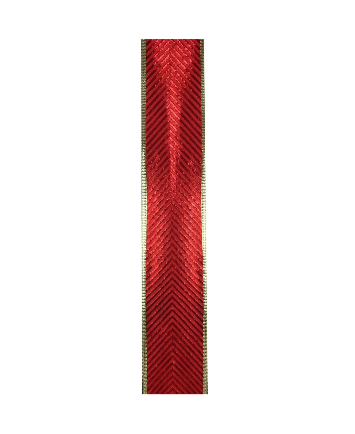 Northlight Pack of 12 Shiny Red Diagonal StripedWired Christmas Craft Ribbon Spools - 2.5