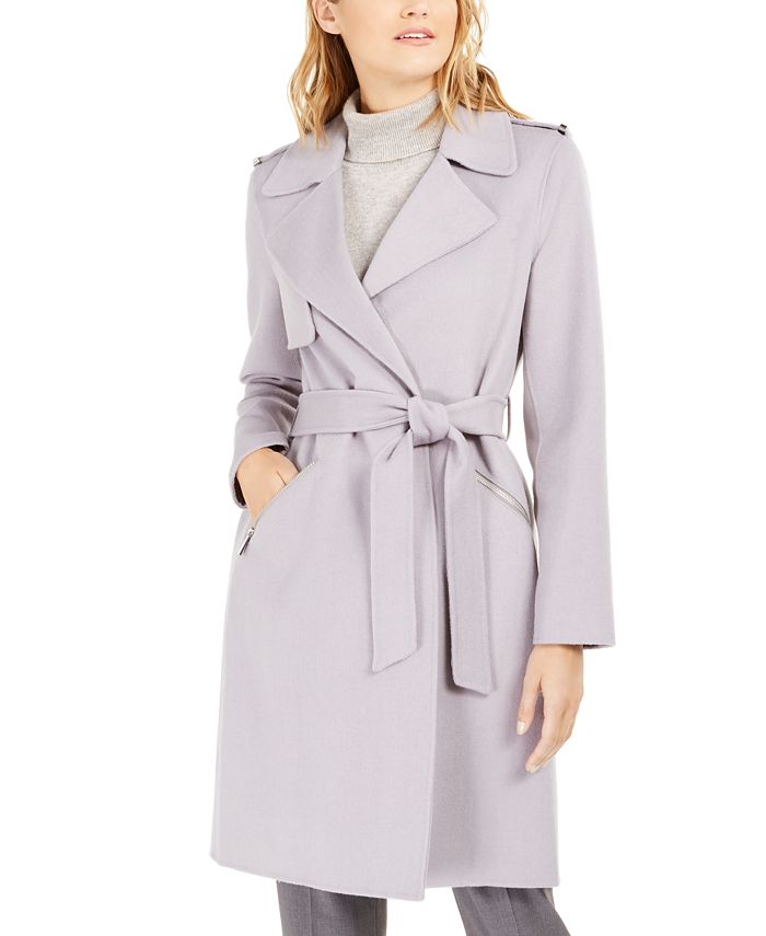 Michael Kors Double-Face Wrap Coat & Reviews - Coats & Jackets - Women -  Macy's