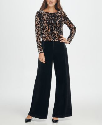 dkny velvet jumpsuit