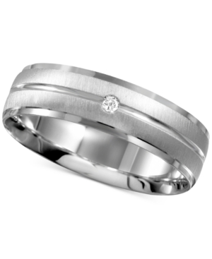 image of Men-s Diamond Accent Band in 14k White Gold