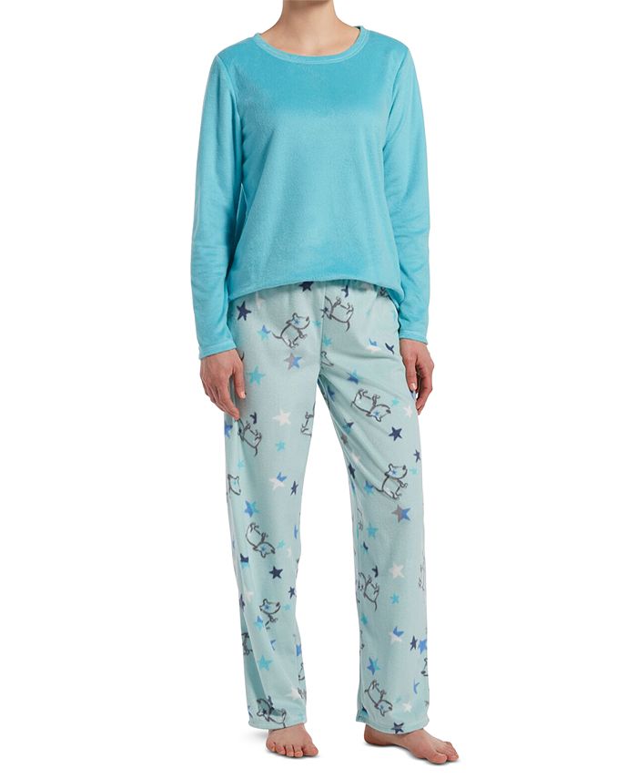 Hue fleece pajamas clearance