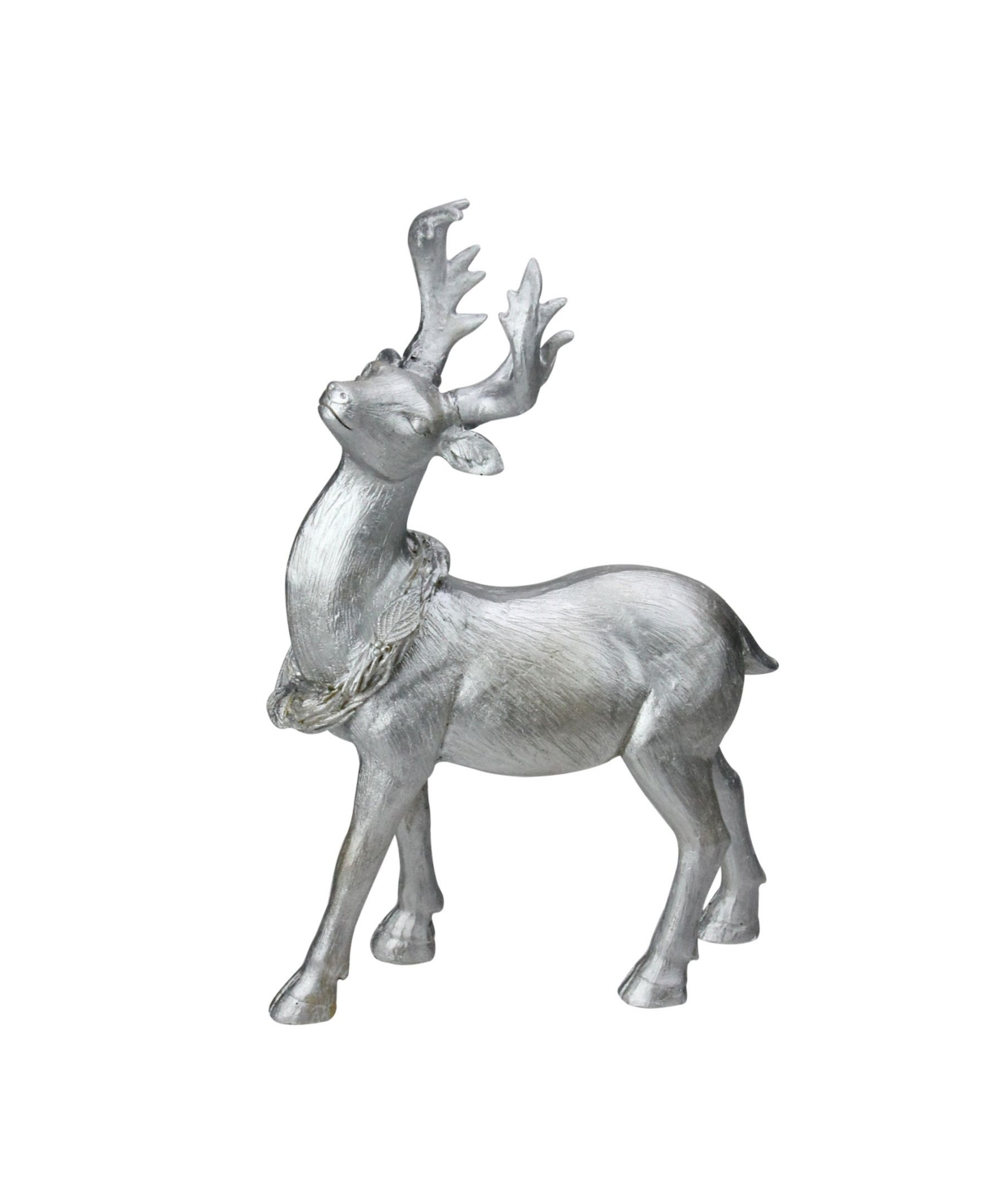 10.5" Elegant Silver Christmas Table Top Reindeer Figure - Silver