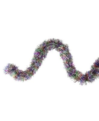 Northlight 50' Traditional Shiny Rainbow Christmas Foil Tinsel Garland ...