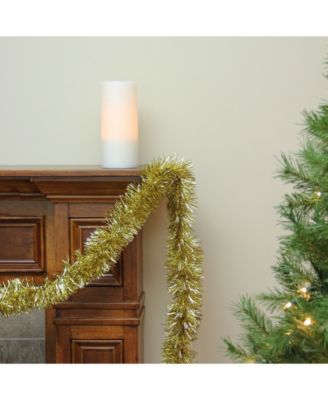 50' Traditional Deep Gold 8 Ply Christmas Foil Tinsel Garland - Unlit