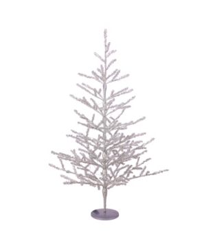 Northlight 3' Pre-lit Silver Tinsel Twig Artificial Christmas Tree In Silver