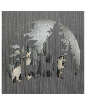 Northlight 13.75" Glittered Winter Woodland Deer Christmas Shadow Box Table Decoration In Multi