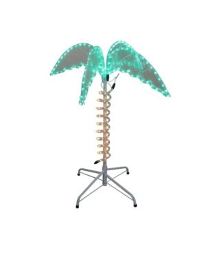 Northlight 2.5' Green And Tan Led Palm Tree Rope Light Outdoor Decoration In Green