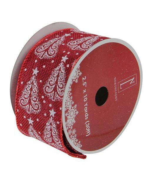 Northlight Cranberry Trees Burlap Wired Christmas Craft Ribbon Yards Reviews All Holiday Lane Home Macy S