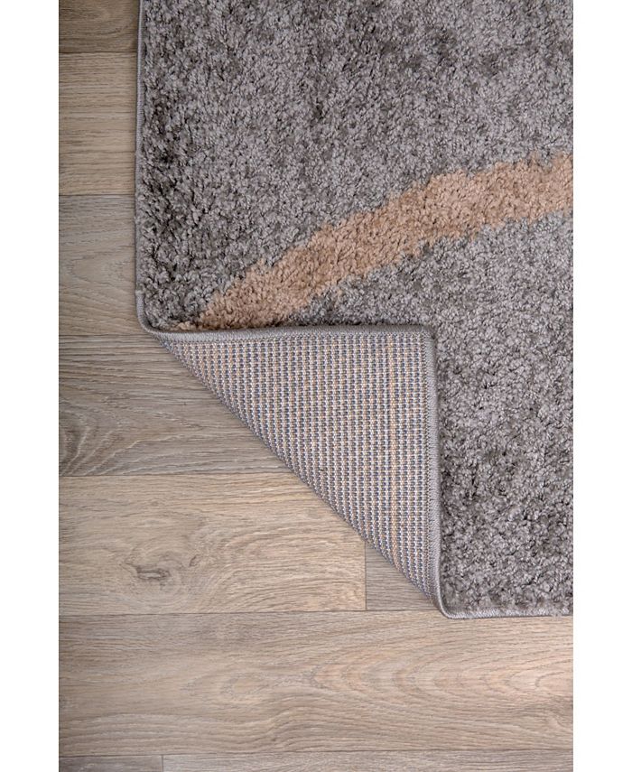 Main Street Rugs Knox Shag Ksh762 Gray 2' x 7' Runner Rug Macy's