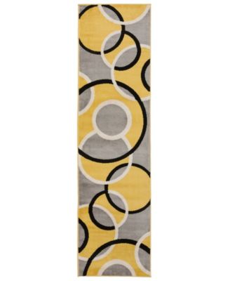 Alba Alb368 Yellow 2' x 7'2" Runner Rug