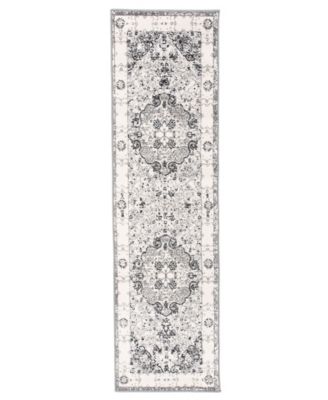 Lyon Lyn830 Gray 2' x 7' Runner Rug