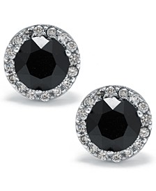 Fine Crystal Round Halo Stud Earrings in Sterling Silver, Created for Macy's