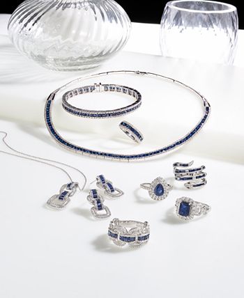 EFFY Collection EFFY® Sapphire (3/4 ct. t.w.) & Diamond (3/8 ct. t.w ...