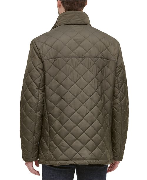 Cole Haan Men's Diamond Quilted Jacket with Knit Bib & Reviews - Coats ...