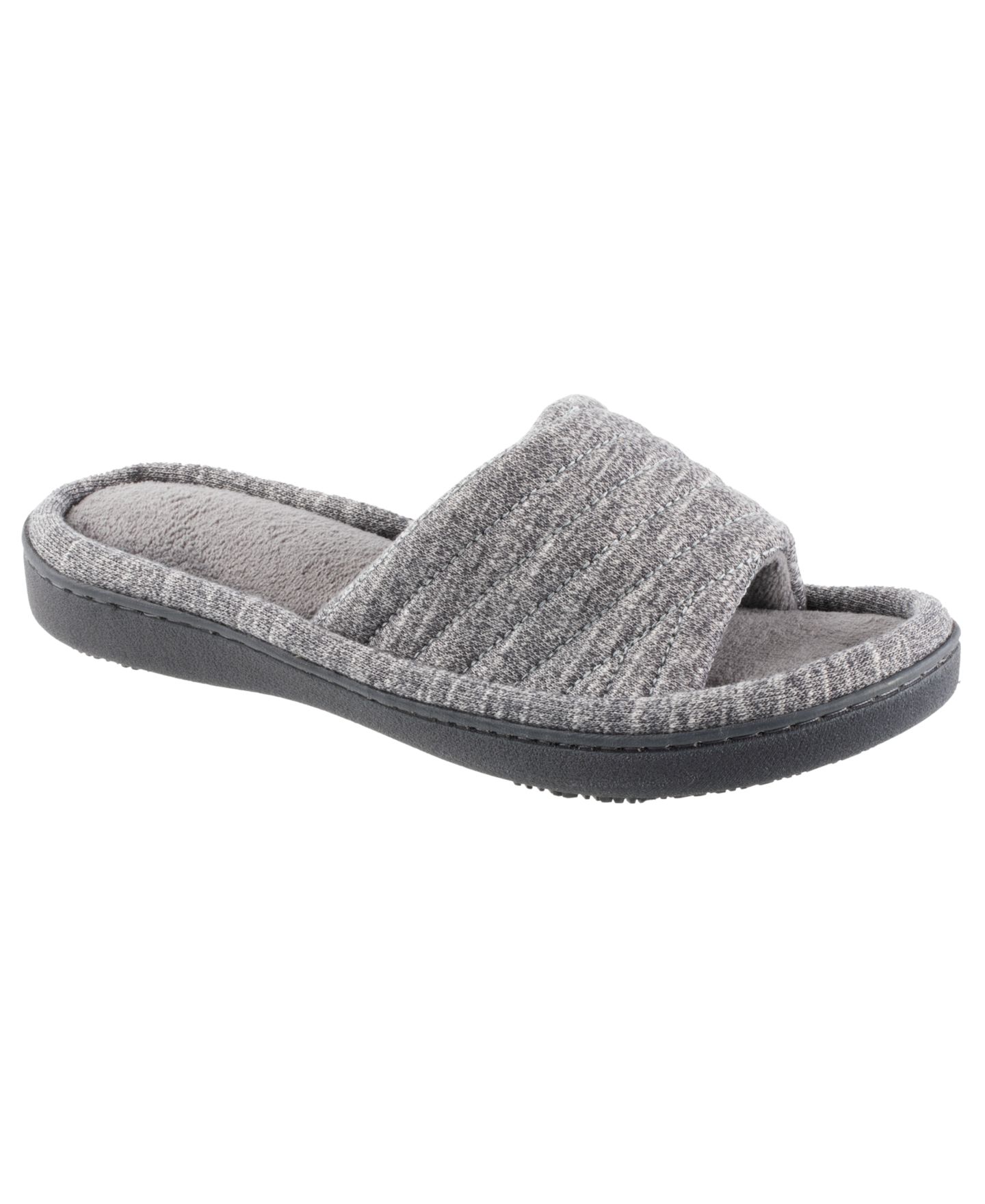 Женские тапочки Isotoner Signature Isotoner Space Knit Andrea Slide, цвет: Пепельный — фото 1