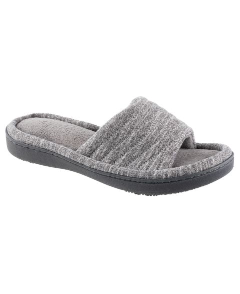 Женские тапочки Isotoner Signature Isotoner Space Knit Andrea Slide, цвет: Пепельный