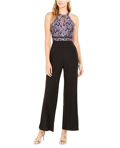 Nightway GlitterLace Jumpsuit & Reviews Pants & Leggings Women