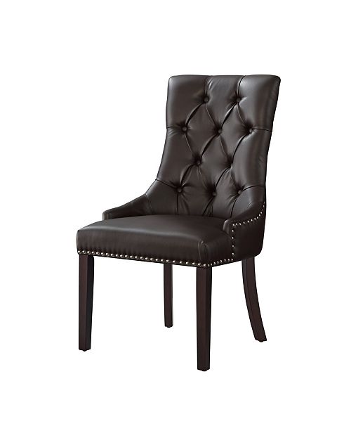 Inspired Home Alberto Tufted Dining Chair With Nailhead And