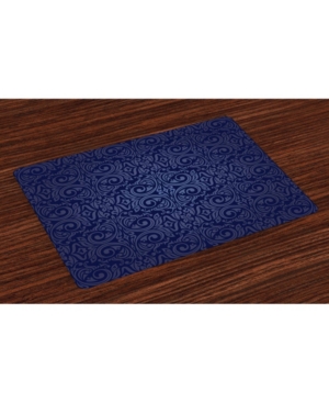 Ambesonne Indigo Place Mats Set of 4