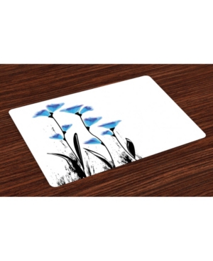 Ambesonne Floral Place Mats Set of 4