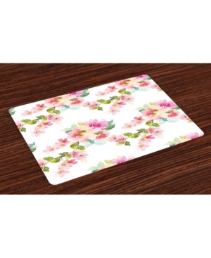 Ambesonne Floral Place Mats Set of 4
