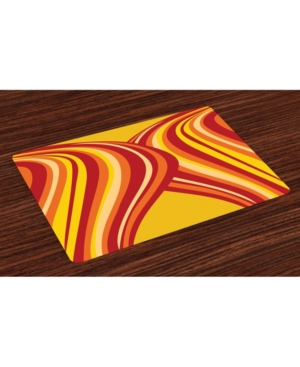 Ambesonne Retro Place Mats Set of 4
