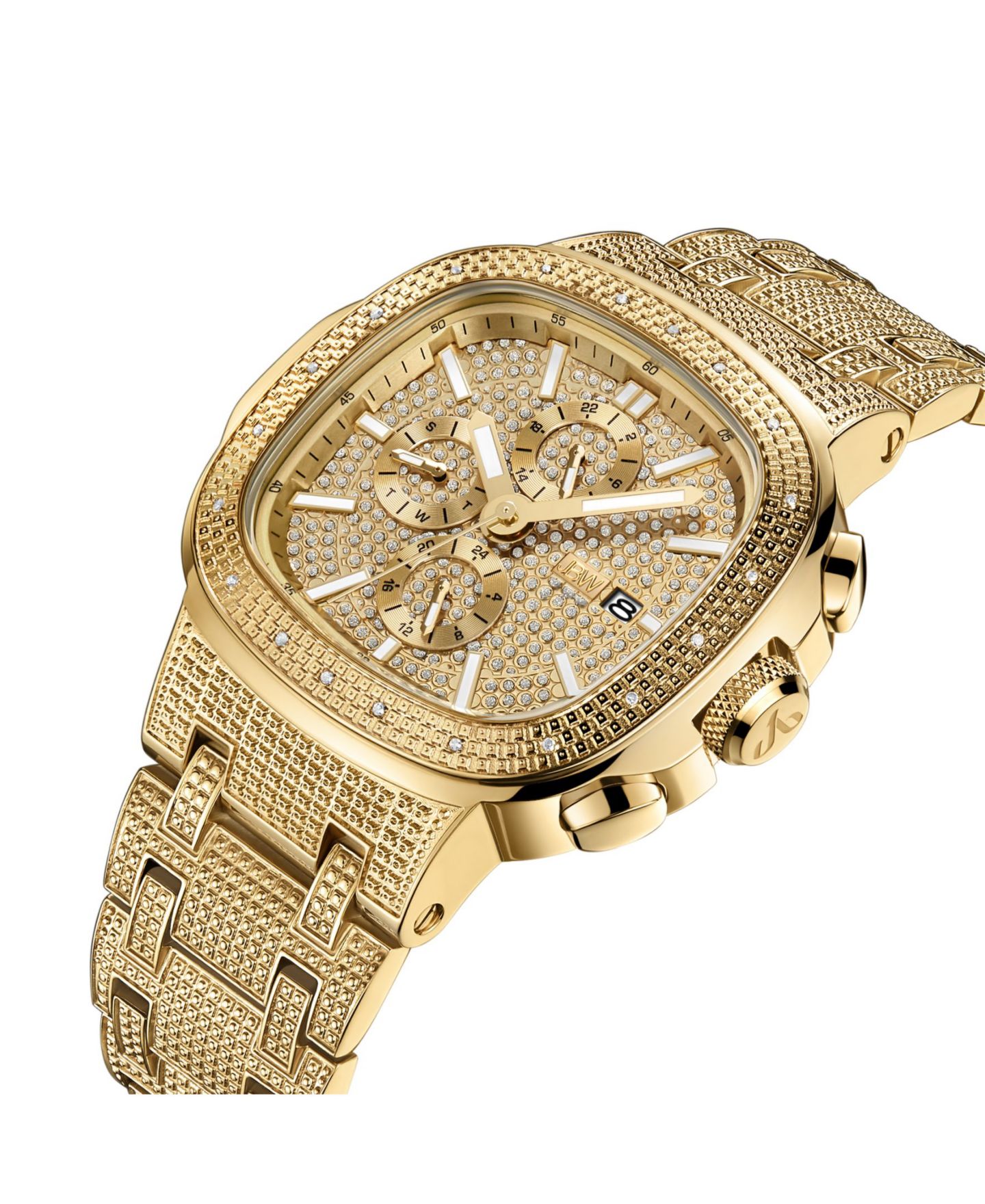 Мужские часы Jbw Diamond (1/5 ct. t.w.) Watch in 18k Gold-plated Stainless-steel Watch 48mm — фото 2
