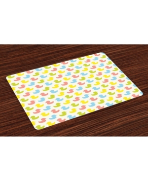 Ambesonne Rubber Duck Place Mats Set of 4