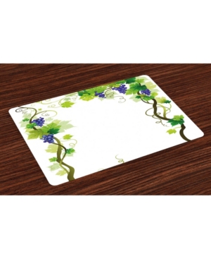 Ambesonne Vineyard Place Mats Set of 4