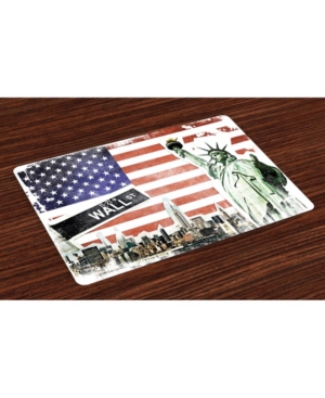 Ambesonne American Flag Place Mats Set of 4