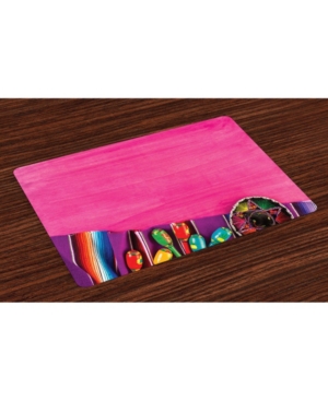 Ambesonne Mexican Place Mats Set of 4