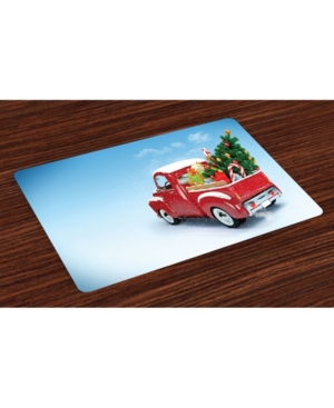 Ambesonne Christmas Place Mats Set of 4