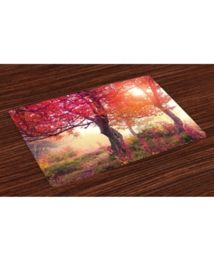 Ambesonne Forest Place Mats Set of 4